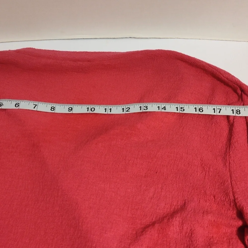 J.Crew Faux Wrap Pink Light Sweater Textured Crepe Crisp Berry Womens  Medium